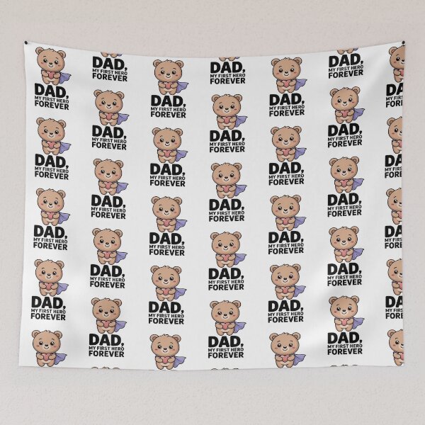 Item preview, Dad, My First Hero Forever  | Cute Teddy Bear Father's Day Gift | Loving Dad Appreciation designed and sold by InspiredCreatives.