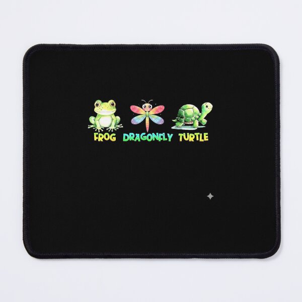 Item preview, Frog Dragonfly Turtle Cute Nature Animal Trio Design designed and sold by MiALopezArt.