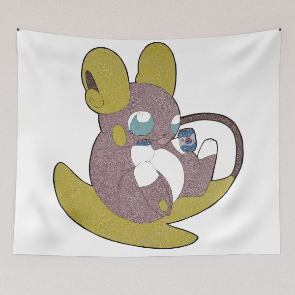 Item preview, Retro Mouse Monster on Surfboard Pointillism designed and sold by Pocket-Pixel.