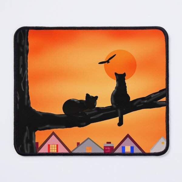 Item preview, Black Cats on Tree Branch at Sunset designed and sold by Pioneer Spirit Market.