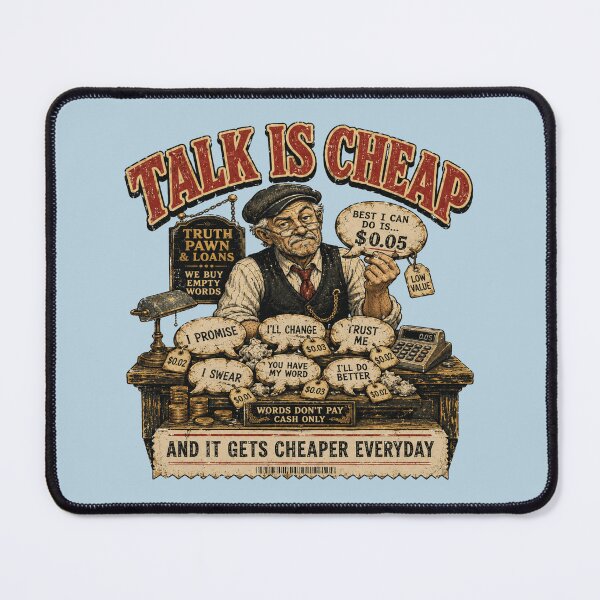 Item preview, Talk Is Cheap Pawn Shop Funny Sarcasm designed and sold by POD DYNASTY.