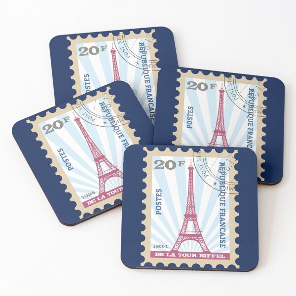 Item preview, Eiffel Tower Vintage Postage Stamp designed and sold by thelivingrp.
