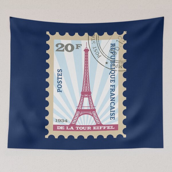 Item preview, Eiffel Tower Vintage Postage Stamp designed and sold by thelivingrp.