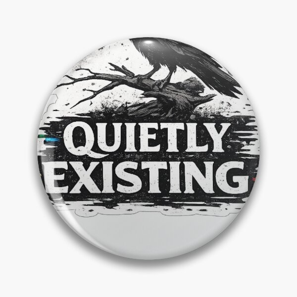 Item preview, Quietly Existing Gothic Crow Sticker designed and sold by PixelPanda28.