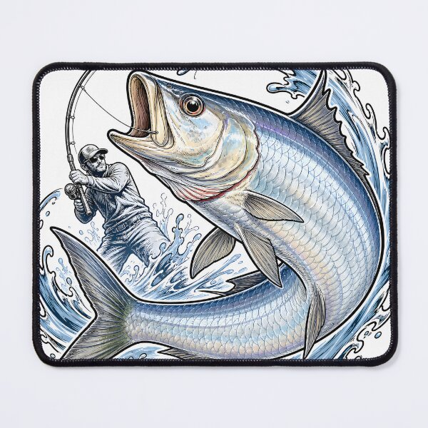 Item preview, Silver Tarpon Fishing Wave Battle designed and sold by castillomiami.