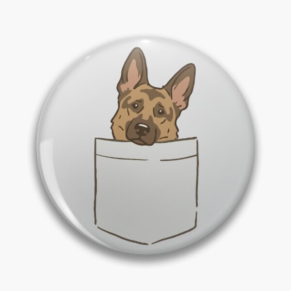 Item preview, Peeking German Shepherd in a Pocket designed and sold by Gkinoki.
