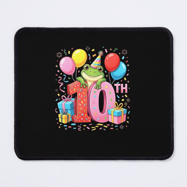 Item preview, Funny Frog 10th Birthday Party Balloons Cartoon Design designed and sold by MiALopezArt.