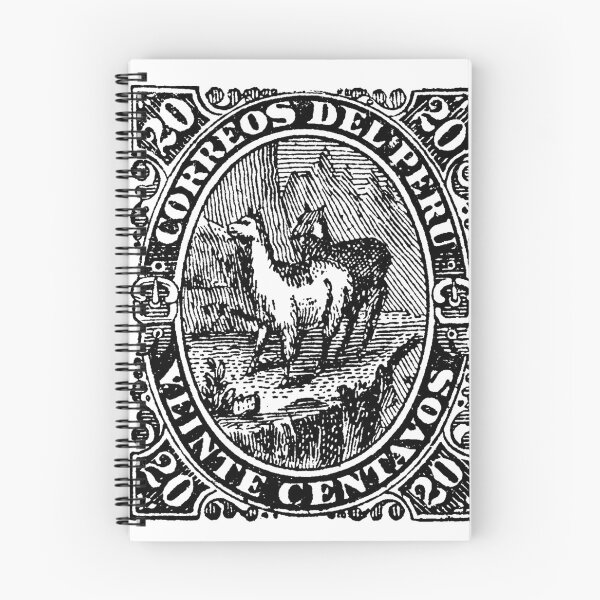 Item preview, Correos del Peru Vintage Black Line Postage Stamp designed and sold by thelivingrp.
