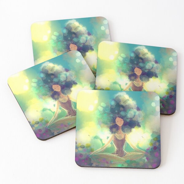 Item preview, Inner Peace Meditation Girl Zen Art designed and sold by ArtbyLanaN.