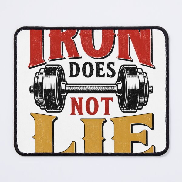 Item preview, Iron Does Not Lie Vintage Gym Motivation Dumbbell designed and sold by Digistore1221.