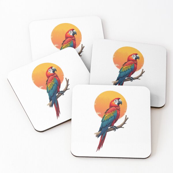 Item preview, Scarlet macaw at Sunset Paradise in Florida Tropical Parrot  designed and sold by piketo.