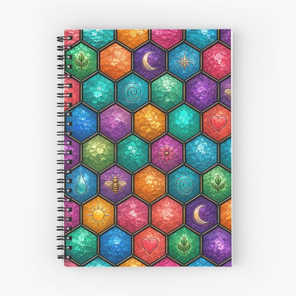 Item preview, Colorful Stained Glass Honeycomb Icons designed and sold by Dresut.