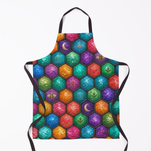 Item preview, Colorful Stained Glass Honeycomb Icons designed and sold by Dresut.