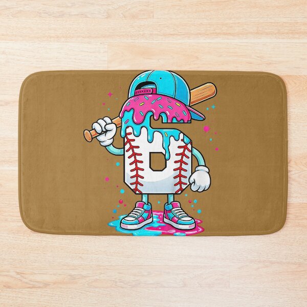 Item preview, Baseball 6th Birthday Boy 6 Year Old Ice Cream Drip designed and sold by FoulPoint.