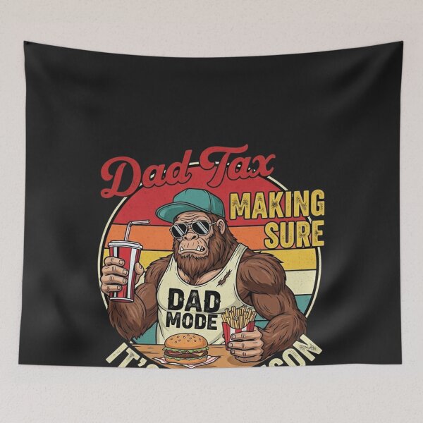 Item preview, Dad Tax Humor Funny Dad Making Sure It's Not Poison Bigfoot Pullover Hoodie designed and sold by CriseldaBruning.