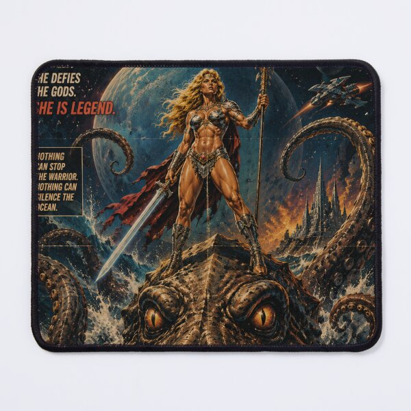 Item preview, Kraken Hunter Epic Sci-Fi Poster designed and sold by JonelleTshirts.