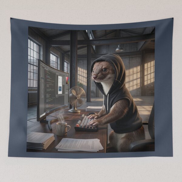 Item preview, Dodgy Stoat Hacker designed and sold by Tridentulus.