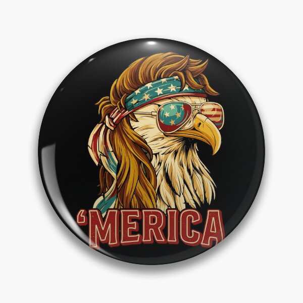 Item preview, Merica Bald Eagle Mullet USA Flag Patriotic 4th of July Retro designed and sold by Vermanartist.
