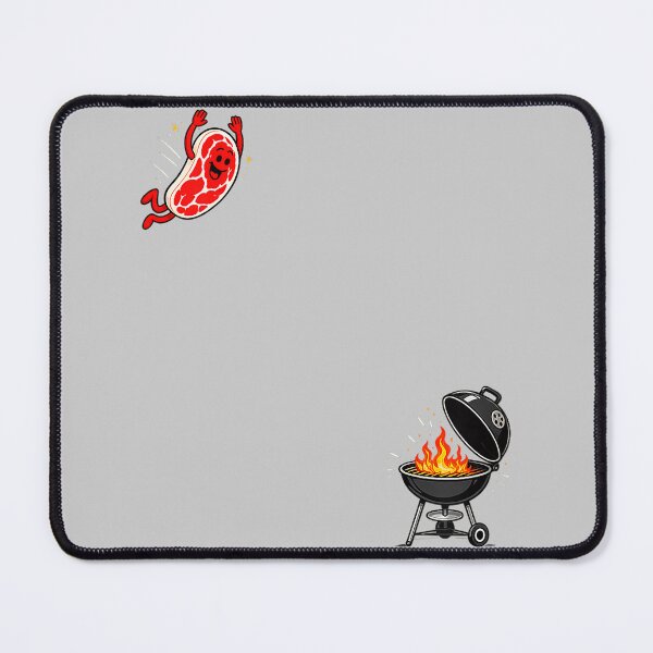 Item preview, Steak Dive Funny Flying Steak BBQ Grilling Cartoon Humor Art designed and sold by mjohnson9.