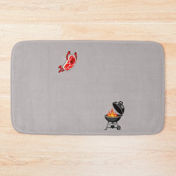 Item preview, Steak Dive Funny Flying Steak BBQ Grilling Cartoon Humor Art designed and sold by mjohnson9.