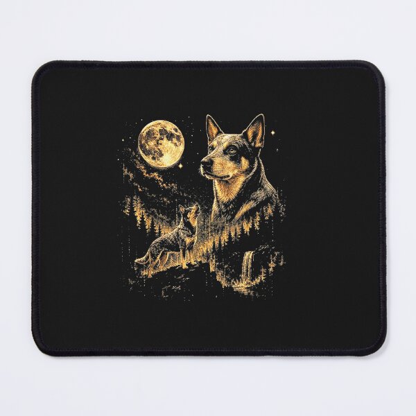 Item preview, Australian Cattle Howling to The Moon Meme Animal Graphic designed and sold by FrankIsabel.