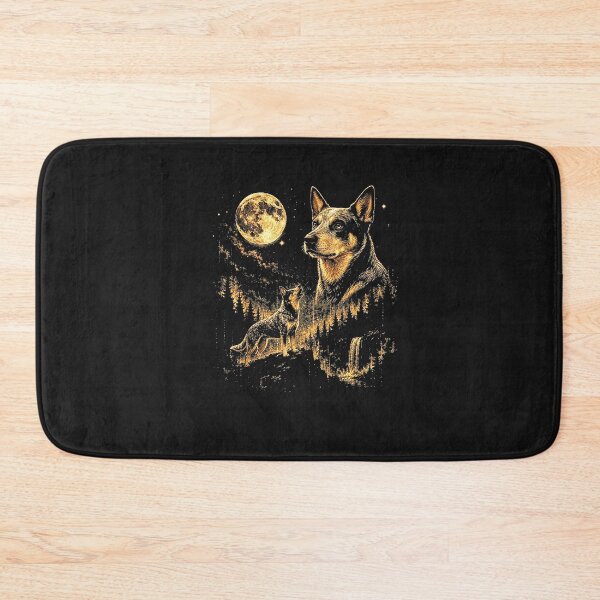 Item preview, Australian Cattle Howling to The Moon Meme Animal Graphic designed and sold by FrankIsabel.