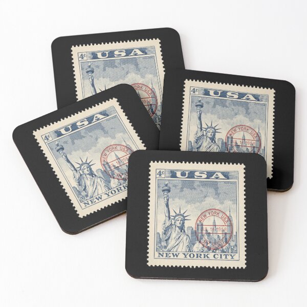 Item preview, New York City Vintage Postage Stamp Retro Travel Sticker designed and sold by stickercuffs.