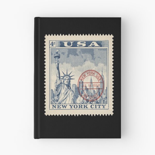 Item preview, New York City Vintage Postage Stamp Retro Travel Sticker designed and sold by stickercuffs.