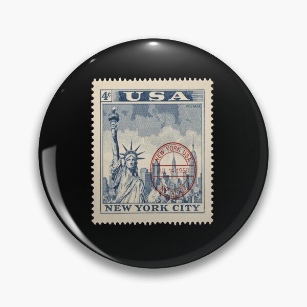 Item preview, New York City Vintage Postage Stamp Retro Travel Sticker designed and sold by stickercuffs.
