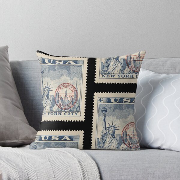 Item preview, New York City Vintage Postage Stamp Retro Travel Sticker designed and sold by stickercuffs.