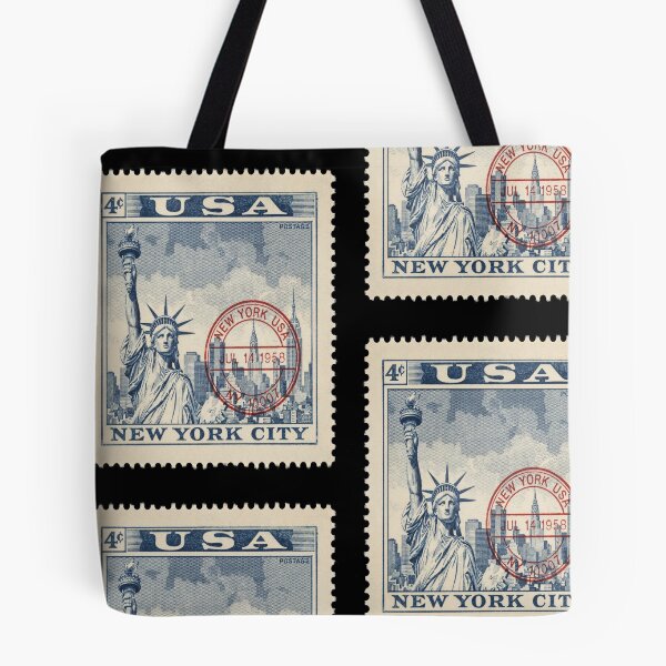 Item preview, New York City Vintage Postage Stamp Retro Travel Sticker designed and sold by stickercuffs.