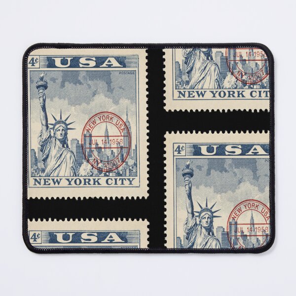 Item preview, New York City Vintage Postage Stamp Retro Travel Sticker designed and sold by stickercuffs.