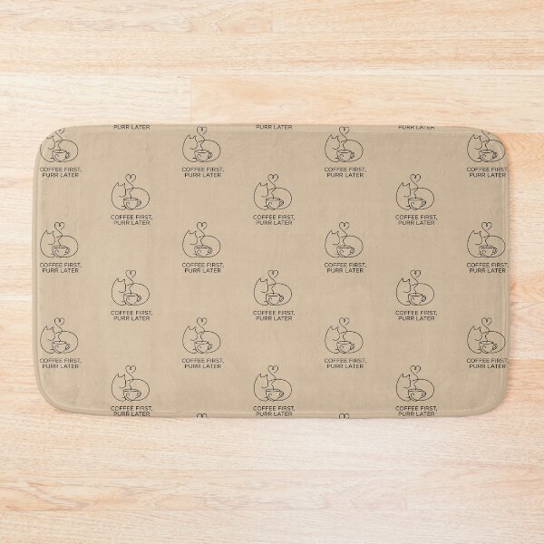 Item preview, Coffee First Purr Later designed and sold by AliveStyle.