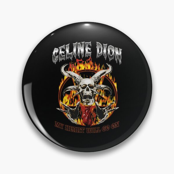 Item preview, Celines Dions Metal Skull Flames Heart Will Go On designed and sold by AgentJerichoArt.