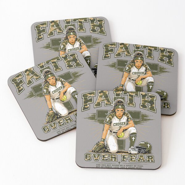 Item preview, Girls Camo Christian Softball Faith Over Fear Camouflage designed and sold by KathieFaugh.