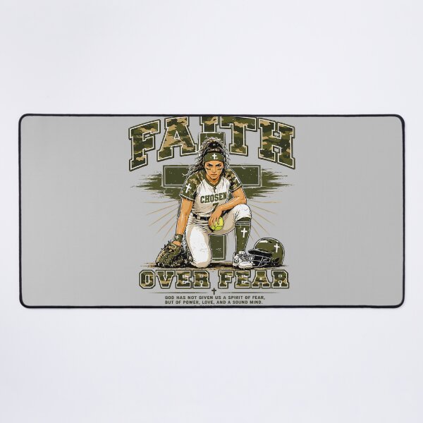 Item preview, Girls Camo Christian Softball Faith Over Fear Camouflage designed and sold by KathieFaugh.