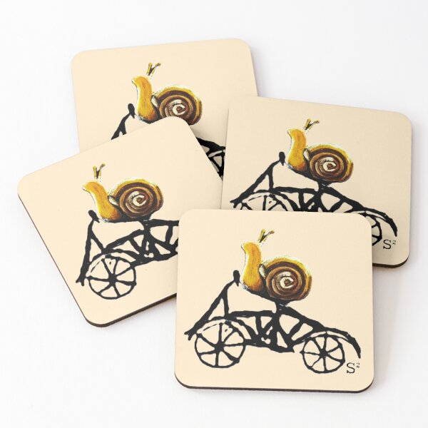 Item preview, Whimsical Bike and Snail Illustration designed and sold by ArtistsAtticWI.