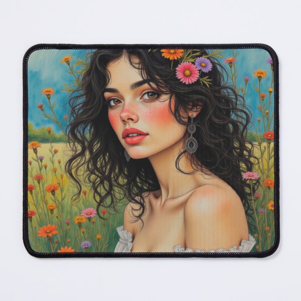 Item preview, Floral Woman Portrait designed and sold by Beyond The Canvas.