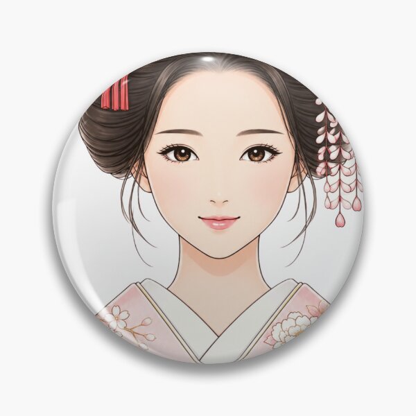 Item preview, Sakura Maiko Portrait – Traditional Japanese Kimono Beauty Illustration designed and sold by vekotpu.