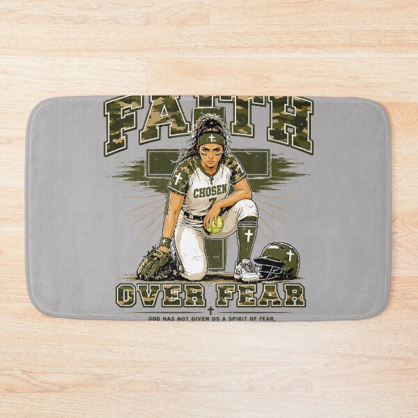 Item preview, Girls Camo Christian Softball Faith Over Fear Camouflage designed and sold by KathieFaugh.