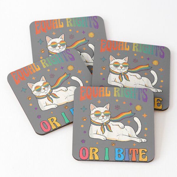 Item preview, Equal Rights Pride Cat Shirt Funny Gay Pride Gift designed and sold by KristineLi.