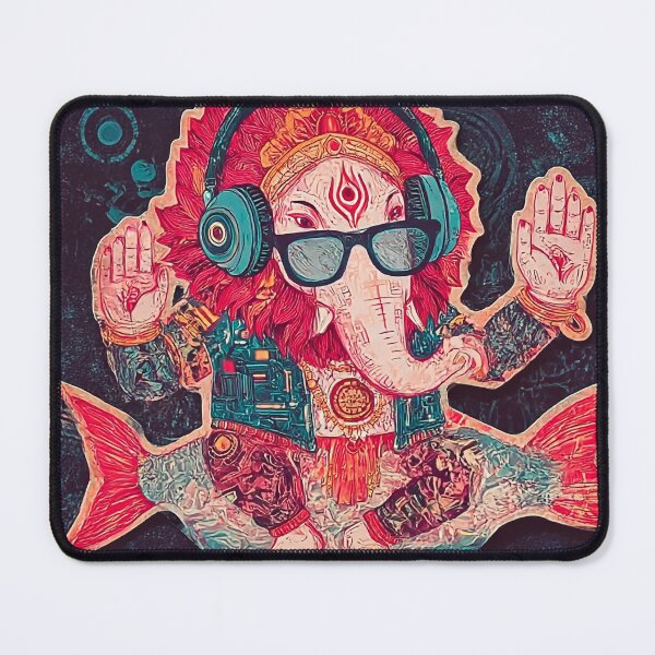 Item preview, Ganesha Rhythm of Blessings Neon Soundwave Pop Art designed and sold by PANNARUK THAILAND.