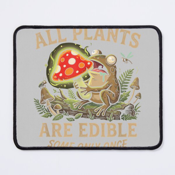 Item preview, Goblincore Frog Eating Mushroom Funny Sarcastic Cottagecore designed and sold by KathieFaugh.