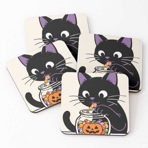 Item preview, Black Cat & Halloween Candy Jar designed and sold by SugarCore.
