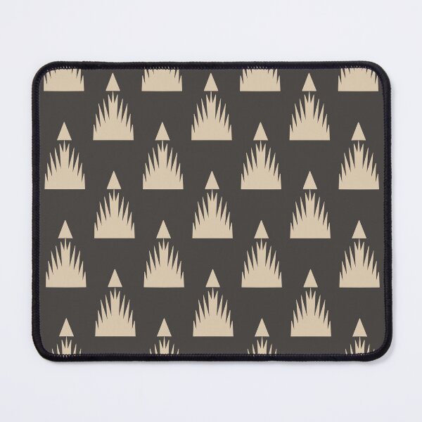 Item preview, Bold Geometric Temple Tower Pattern Charcoal Ivory Repeat designed and sold by DColourMuse.