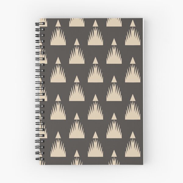 Item preview, Bold Geometric Temple Tower Pattern Charcoal Ivory Repeat designed and sold by DColourMuse.