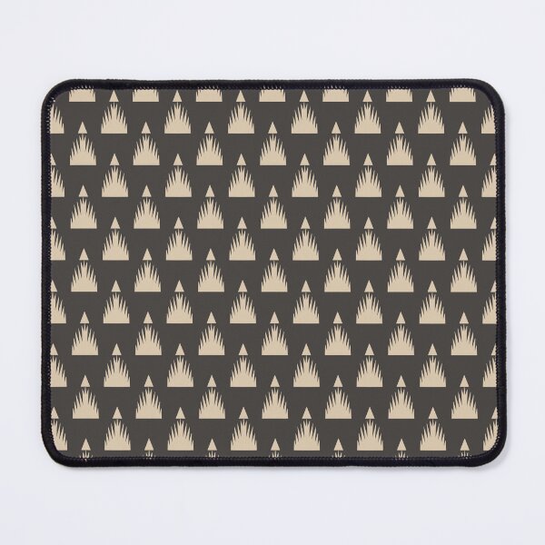 Item preview, Medium Bold Geometric Temple Tower Pattern Charcoal Ivory Repeat designed and sold by DColourMuse.