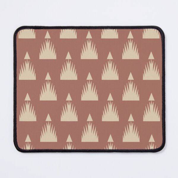 Item preview, Geometric Temple Tower Pattern Terracotta Rust Ivory Repeat designed and sold by DColourMuse.