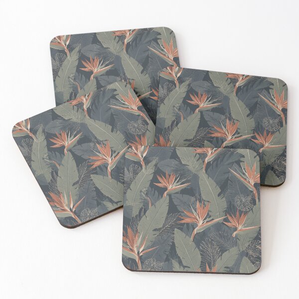 Item preview, Dark Tropical Bird of Paradise Botanical Pattern iPhone Case designed and sold by FestivityFinds.
