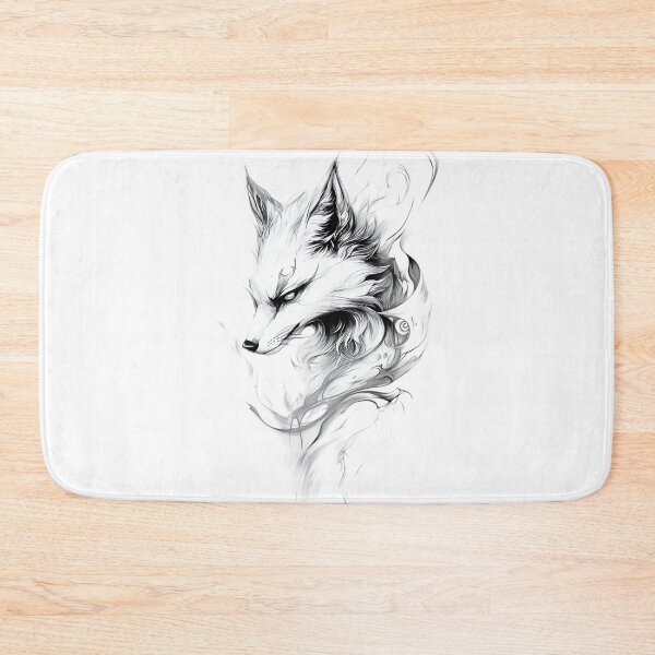 Item preview, Mystic White Kitsune Spirit | Japanese Fox Yokai Ink Art | Fantasy Anime Tattoo Design designed and sold by Dyan4.